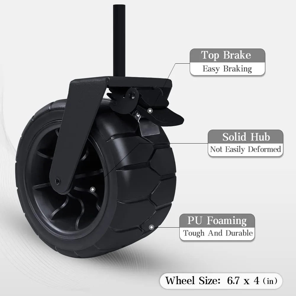 Foldable Wagon Cart with Aluminum Table Plate